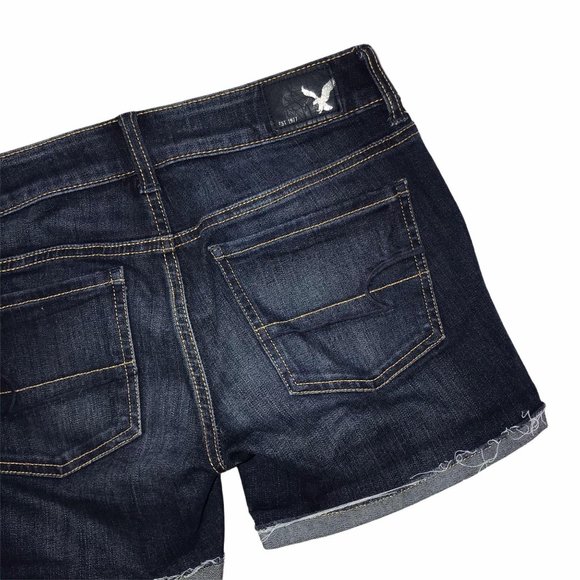 American Eagle Distressed Frayed Stretch Shorts 2 - Picture 8 of 8
